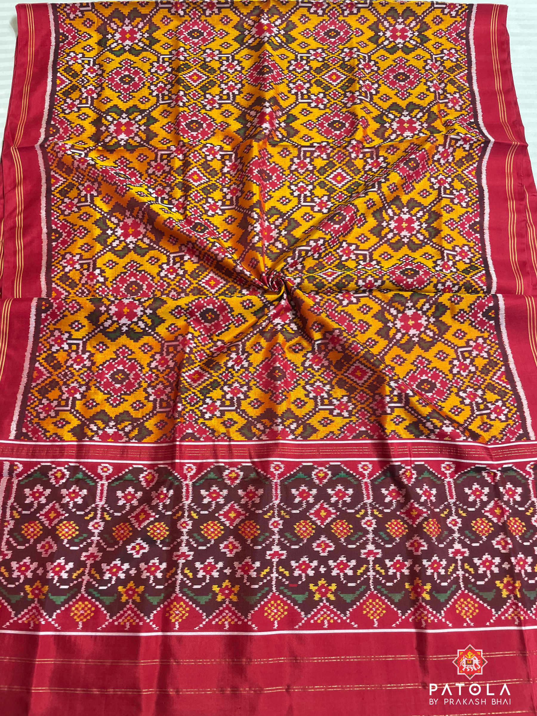 Navratna Designer Semi Double Ikat Patola Dupatta